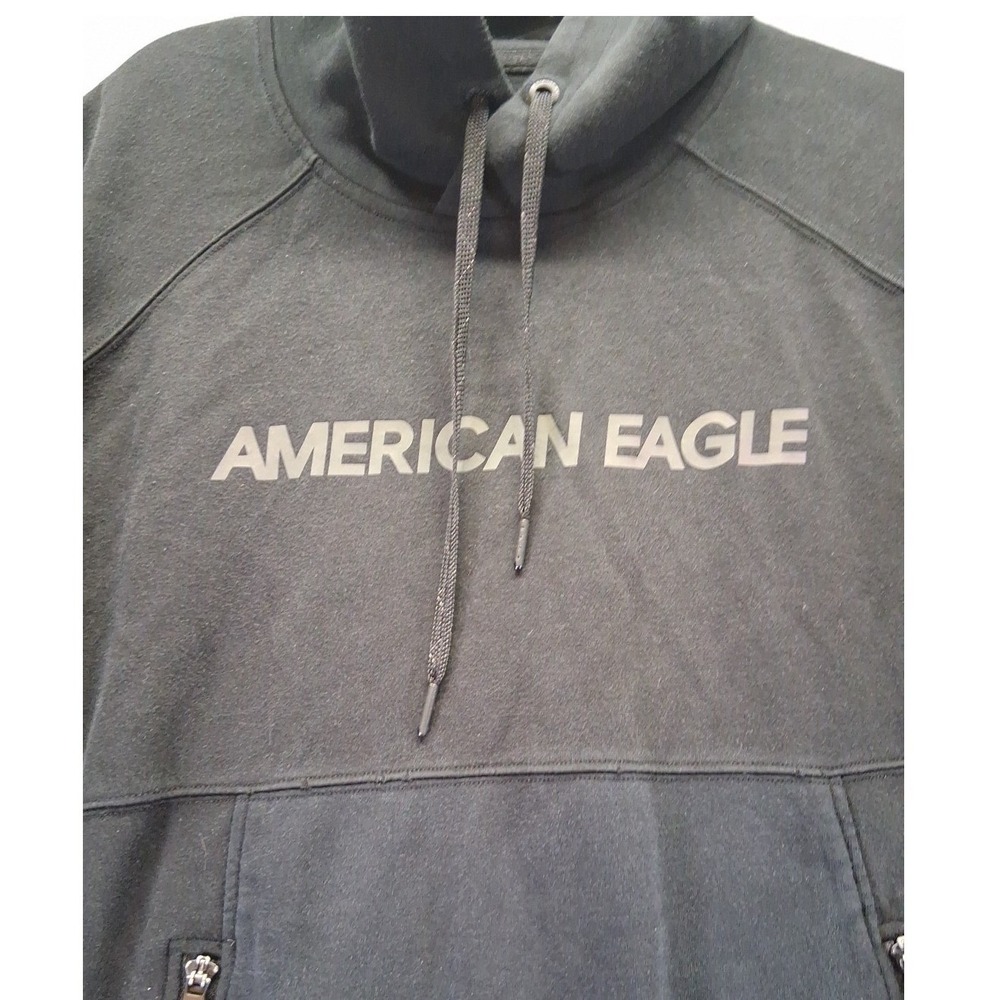 American‎ Eagle Men Hoodie Active Flex Black Size L